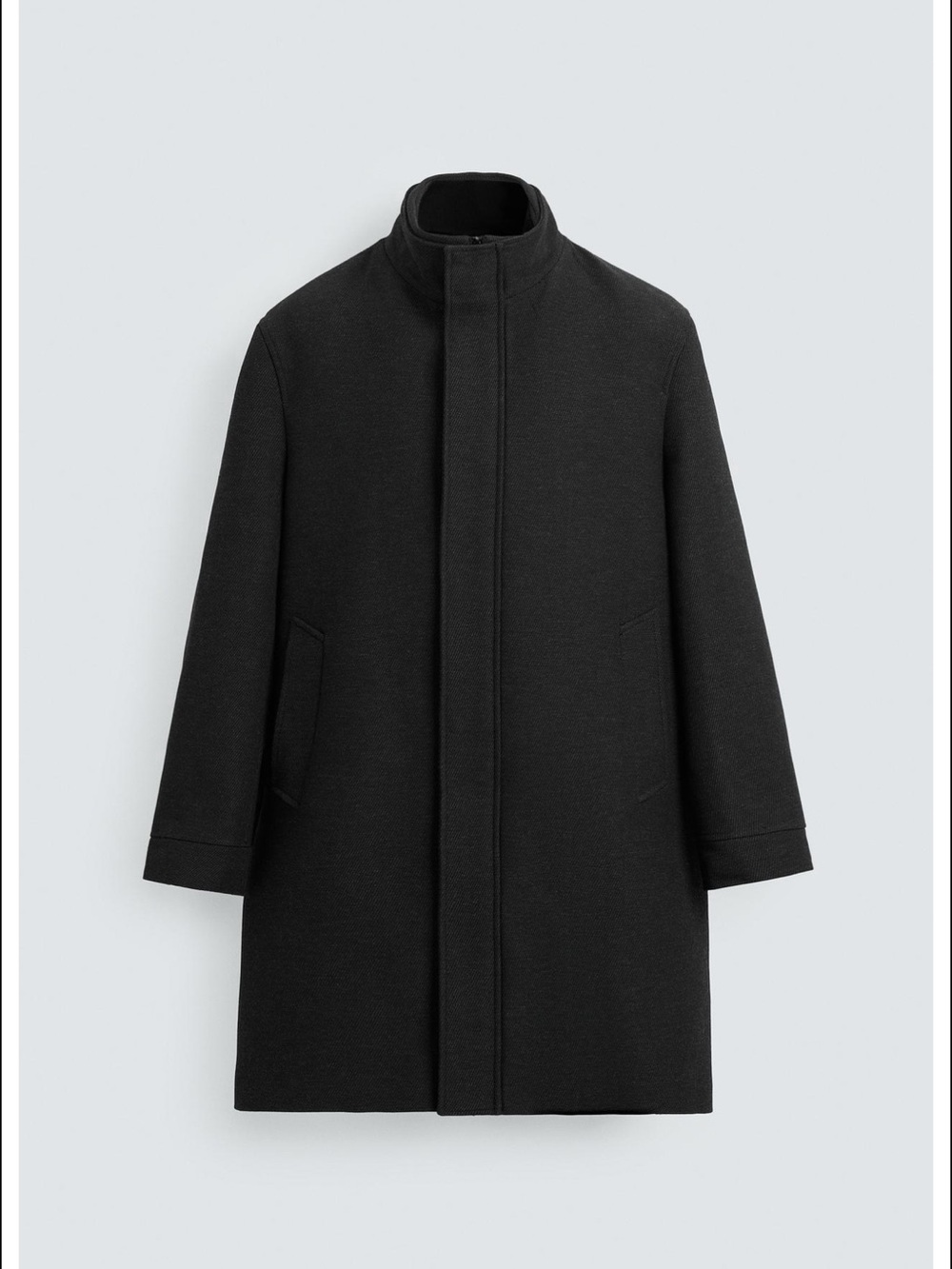 New with tags! Zara Men's Black Stand-Removable Collar Coat